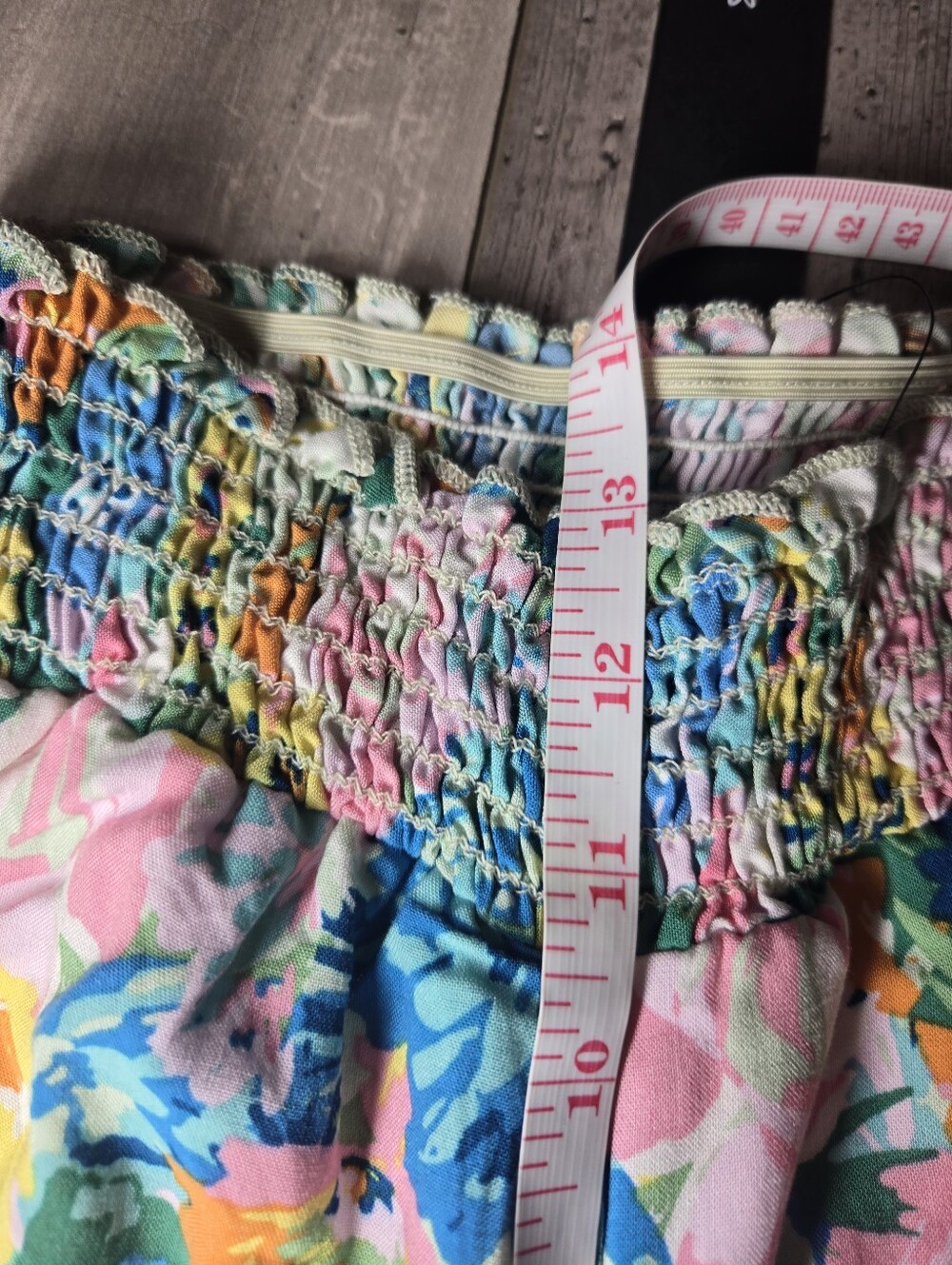 NWT Lulus Blooming Mood Sage Floral Print Smocked Wide Leg Pants Size XS - Picture 7 of 16